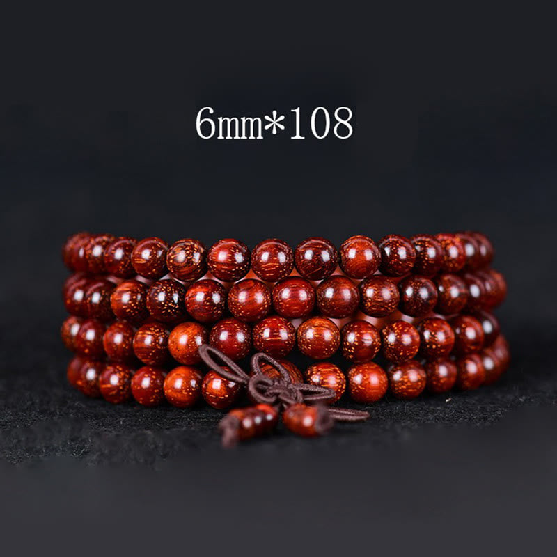 Nimara Ritual Tibetan Small Leaf Red Sandalwood Balance Bracelet