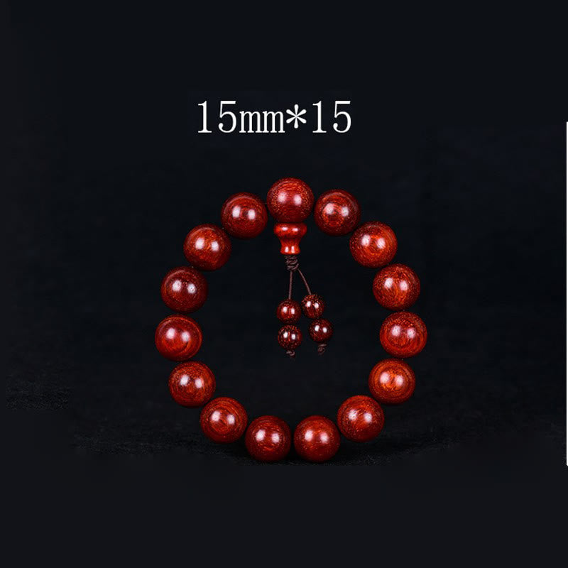 Nimara Ritual Tibetan Small Leaf Red Sandalwood Balance Bracelet