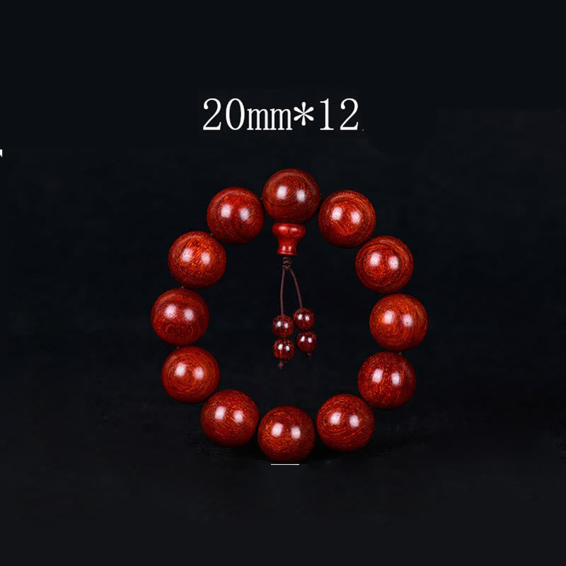 Nimara Ritual Tibetan Small Leaf Red Sandalwood Balance Bracelet