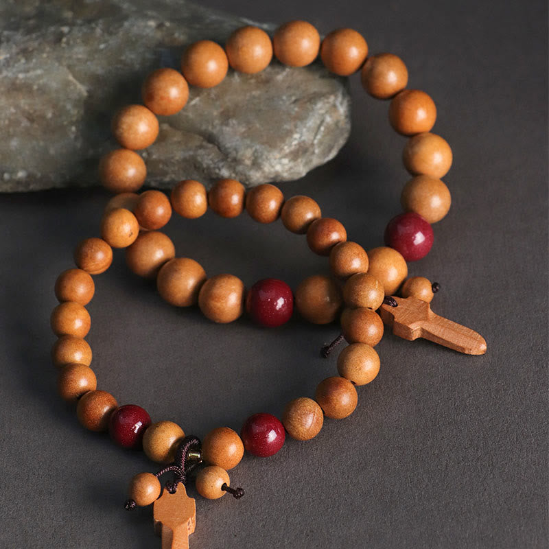 Nimara Ritual Peach Wood Cinnabar Sword Charm Wealth Bracelet