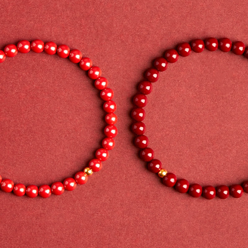 Nimara Ritual Natural Cinnabar Amber Stone Calm Bracelet