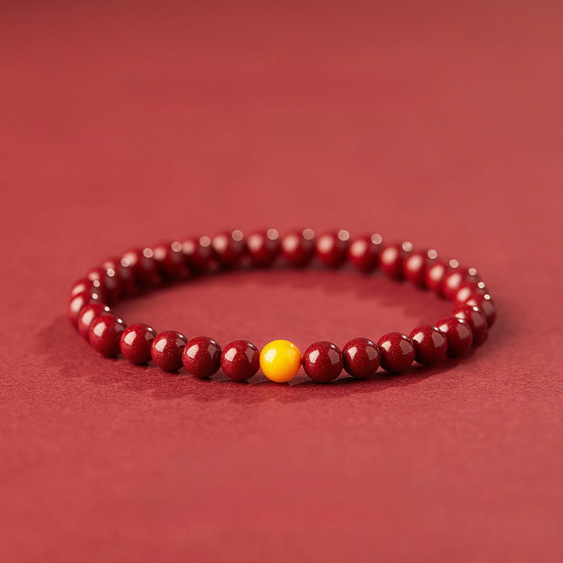 Nimara Ritual Natural Cinnabar Amber Stone Calm Bracelet