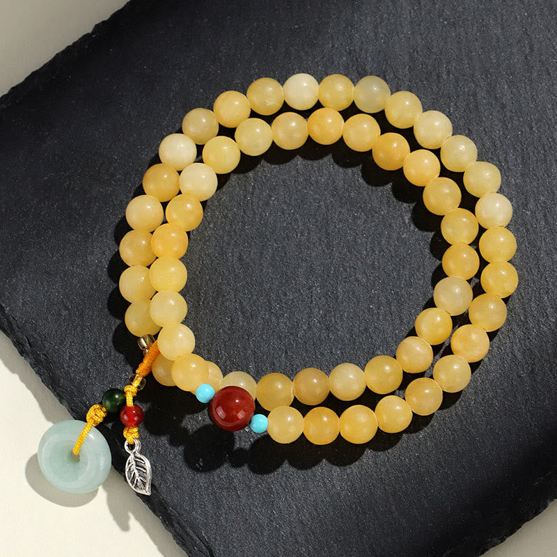 Nimara Ritual Topaz Peace Buckle Double Wrap Design Wealth Bracelet