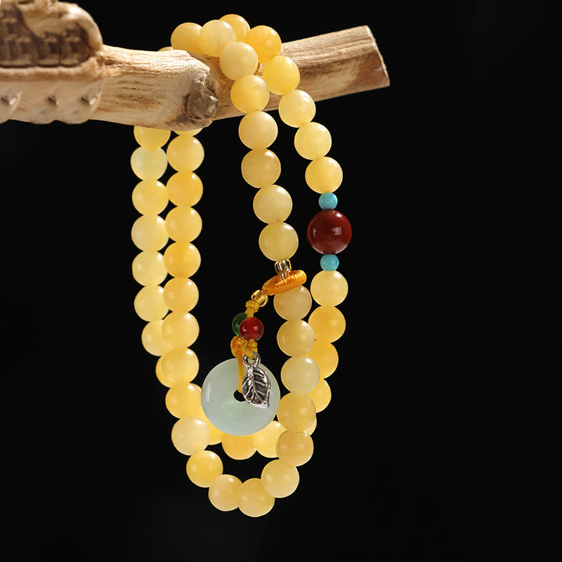 Nimara Ritual Topaz Peace Buckle Double Wrap Design Wealth Bracelet