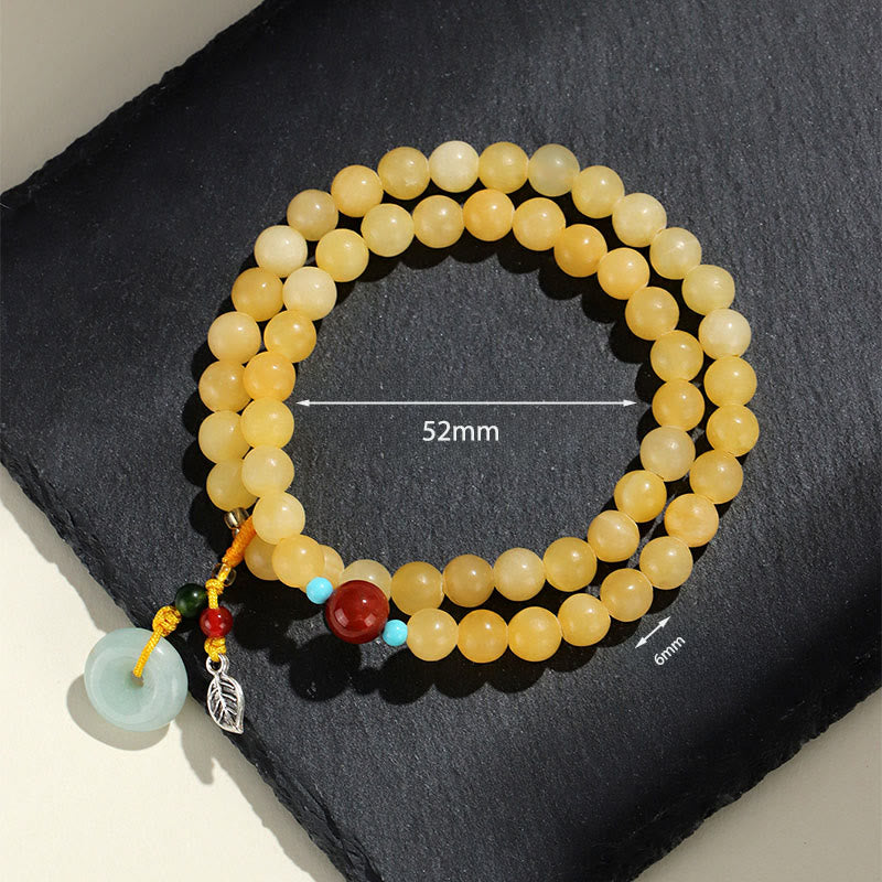 Nimara Ritual Topaz Peace Buckle Double Wrap Design Wealth Bracelet