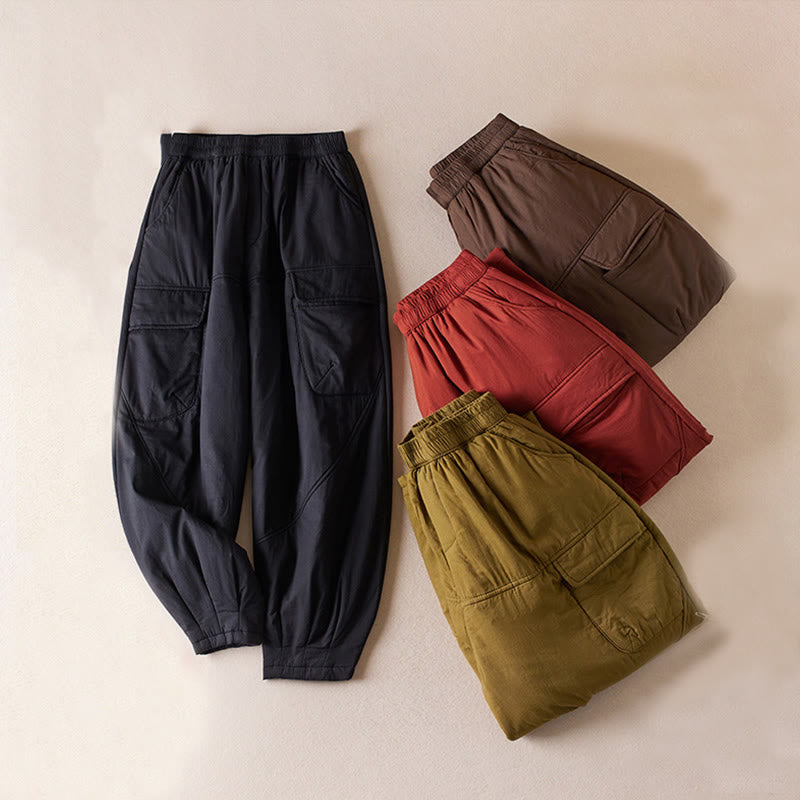 Nimara Ritual Plain Women's Harem Thick Pants With Pockets