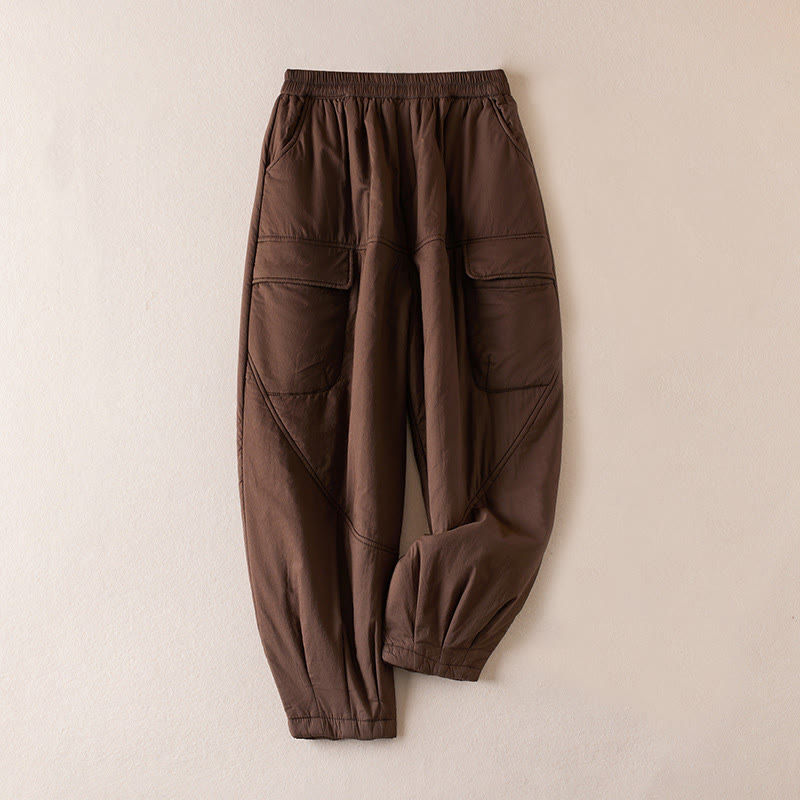 Nimara Ritual Plain Women's Harem Thick Pants With Pockets