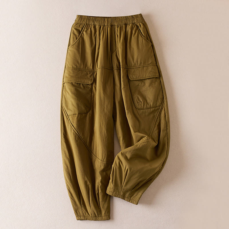 Nimara Ritual Plain Women's Harem Thick Pants With Pockets
