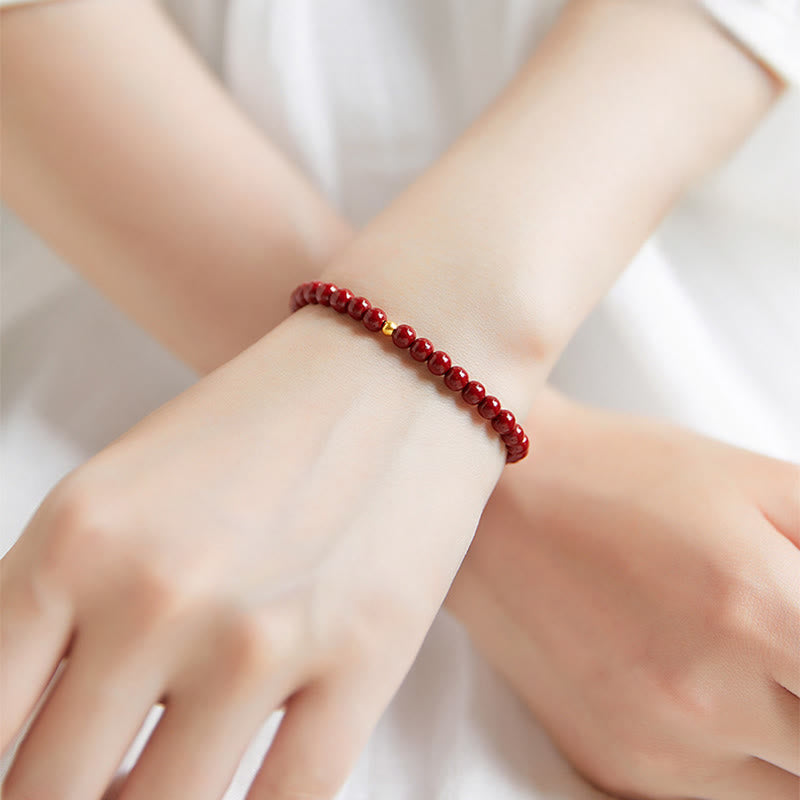 Nimara Ritual 925 Sterling Silver Cinnabar Beads Blessing Bracelet
