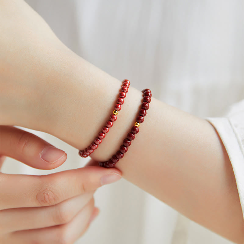 Nimara Ritual "Wishing Protection and Energy" Cinnabar Bracelet Includes Gift Message Card