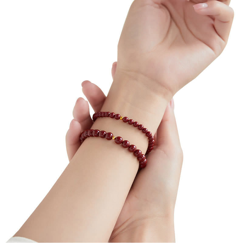 Nimara Ritual 925 Sterling Silver Cinnabar Beads Blessing Bracelet