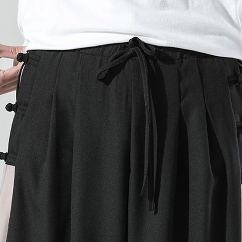 Nimara Ritual Mountains Rivers Pattern Men's Wide Leg Pants With Pockets