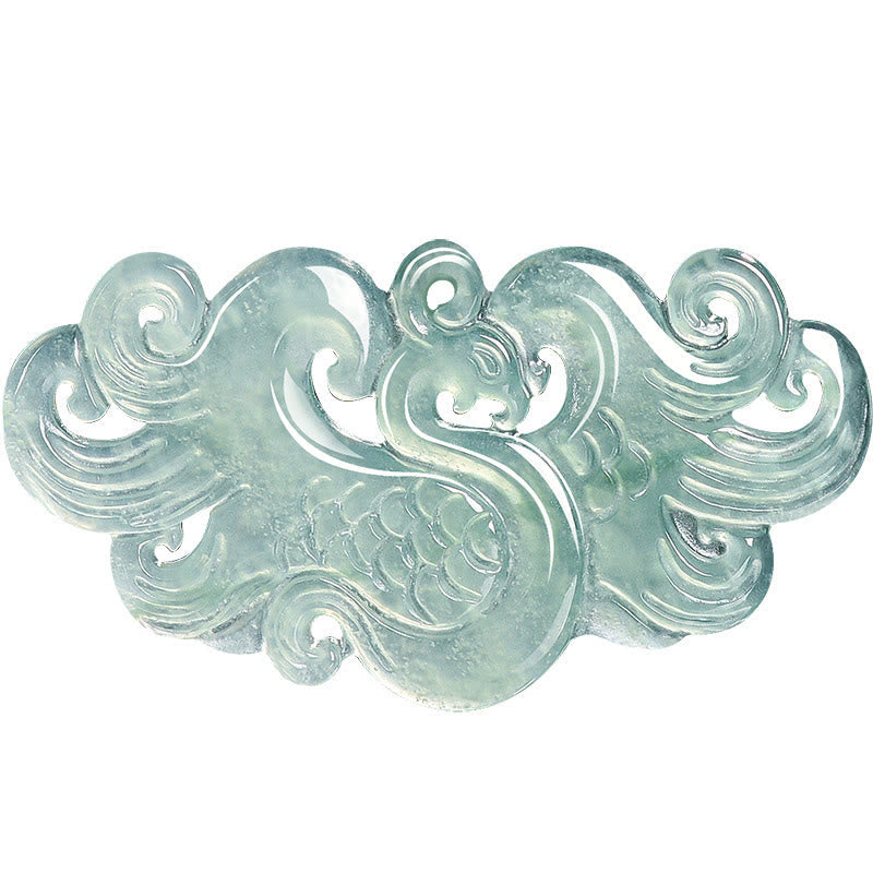 Nimara Ritual Chinese Phoenix Jade Luck Necklace String Pendant