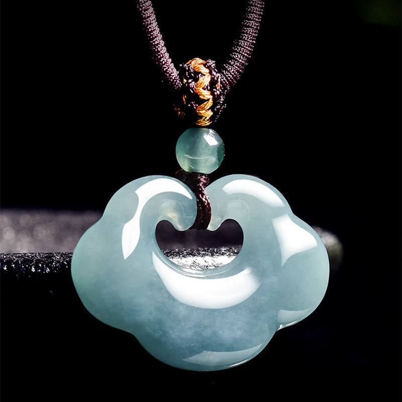 Nimara Ritual Auspicious Ruyi Jade Luck Necklace String Pendant