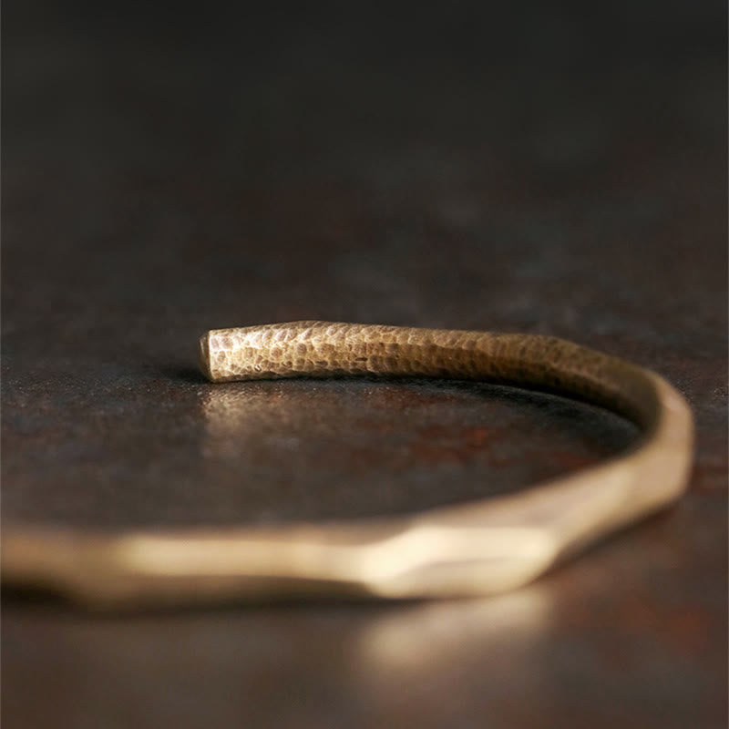 Nimara Ritual Copper Brass Hand Polishing Open Self Care Bracelet Bangle