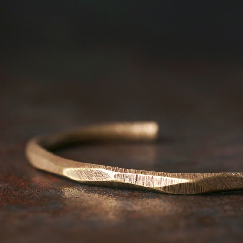 Nimara Ritual Copper Brass Hand Polishing Open Self Care Bracelet Bangle