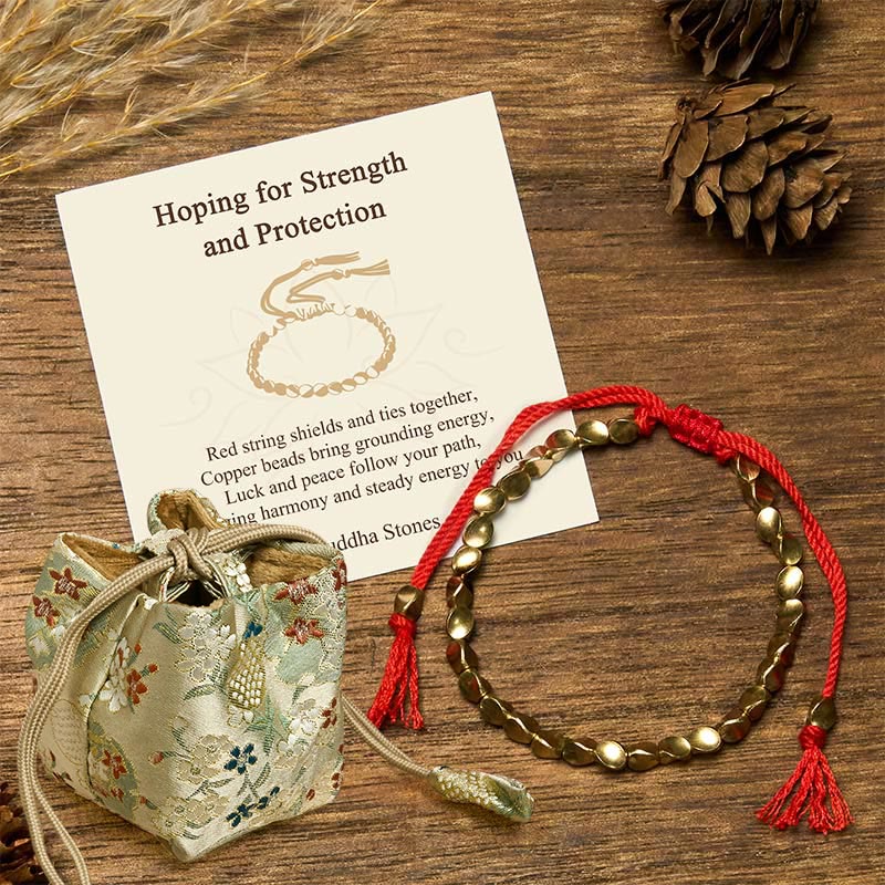 Nimara Ritual "Hoping for Strength and Protection" Copper Beads Bracelet Includes Gift Message Card