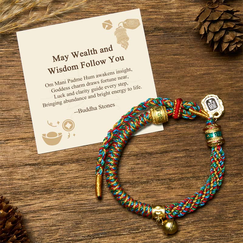 Nimara Ritual "May Wealth and Wisdom Follow You" String Bracelet Includes Gift Message Card