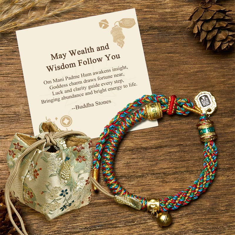 Nimara Ritual "May Wealth and Wisdom Follow You" String Bracelet Includes Gift Message Card