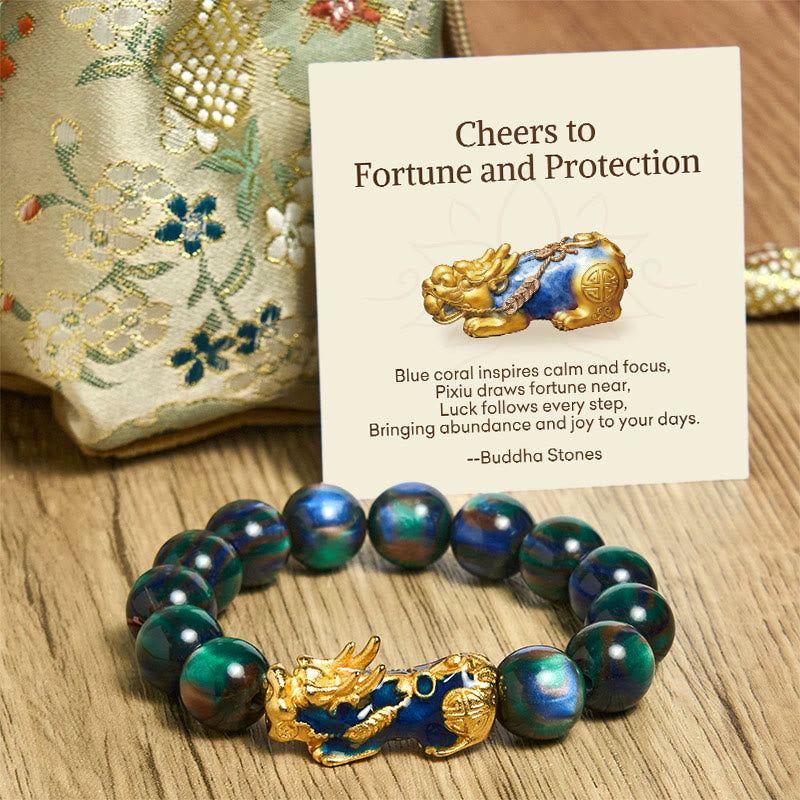 Nimara Ritual "Cheers to Fortune and Protection" PiXiu Bracelet Includes Gift Message Card