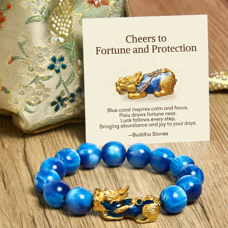 Nimara Ritual "Cheers to Fortune and Protection" PiXiu Bracelet Includes Gift Message Card
