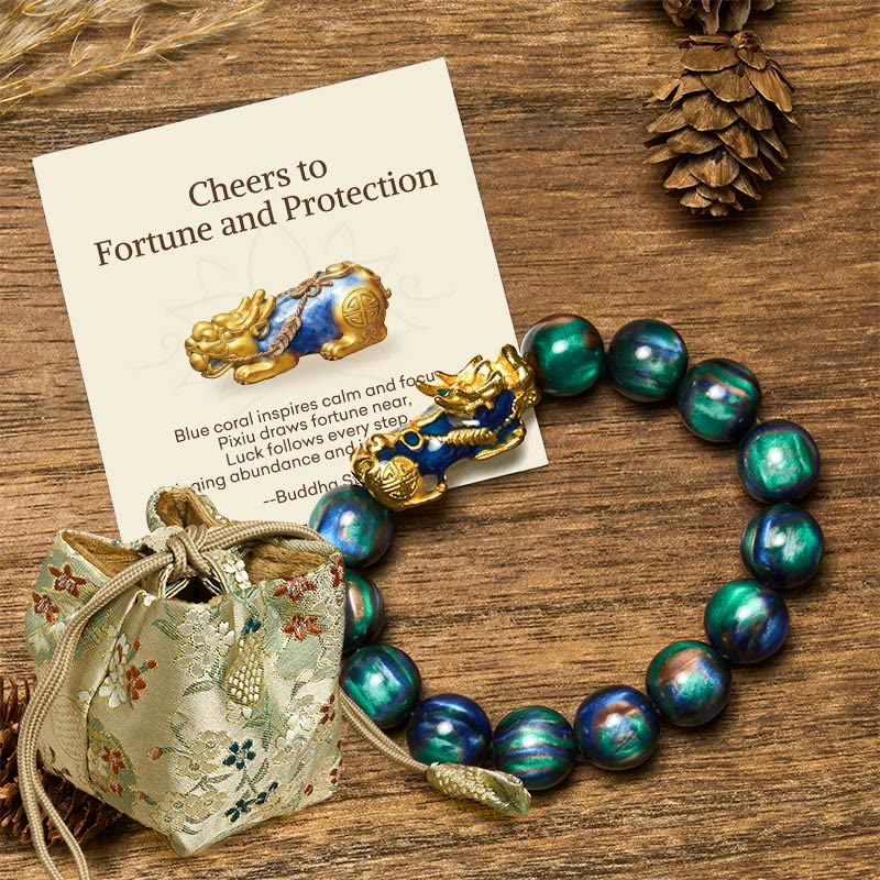 Nimara Ritual "Cheers to Fortune and Protection" PiXiu Bracelet Includes Gift Message Card