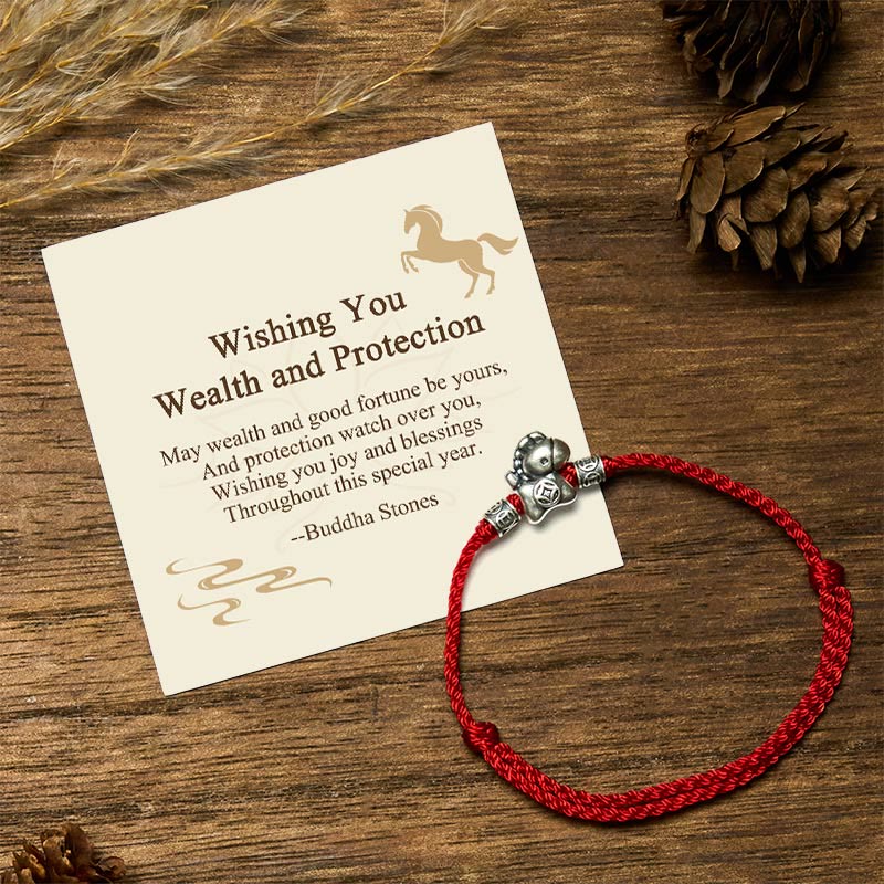Nimara Ritual "Wishing You Wealth and Protection" Year of the Horse String Includes Gift Message Card