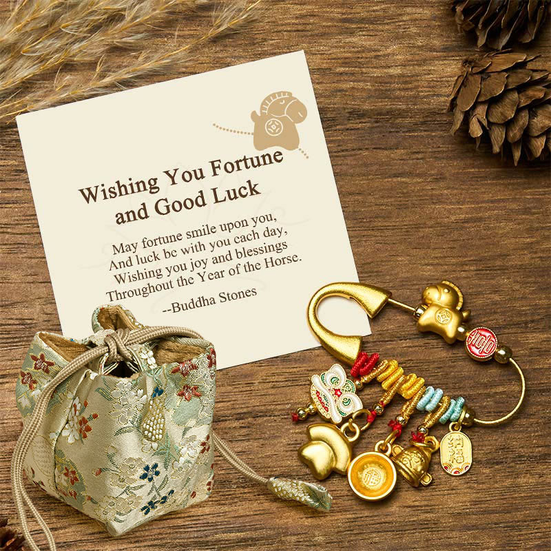 Nimara Ritual "Wishing You Fortune and Good Luck" Year of the Horse Brooch Includes Gift Message Card