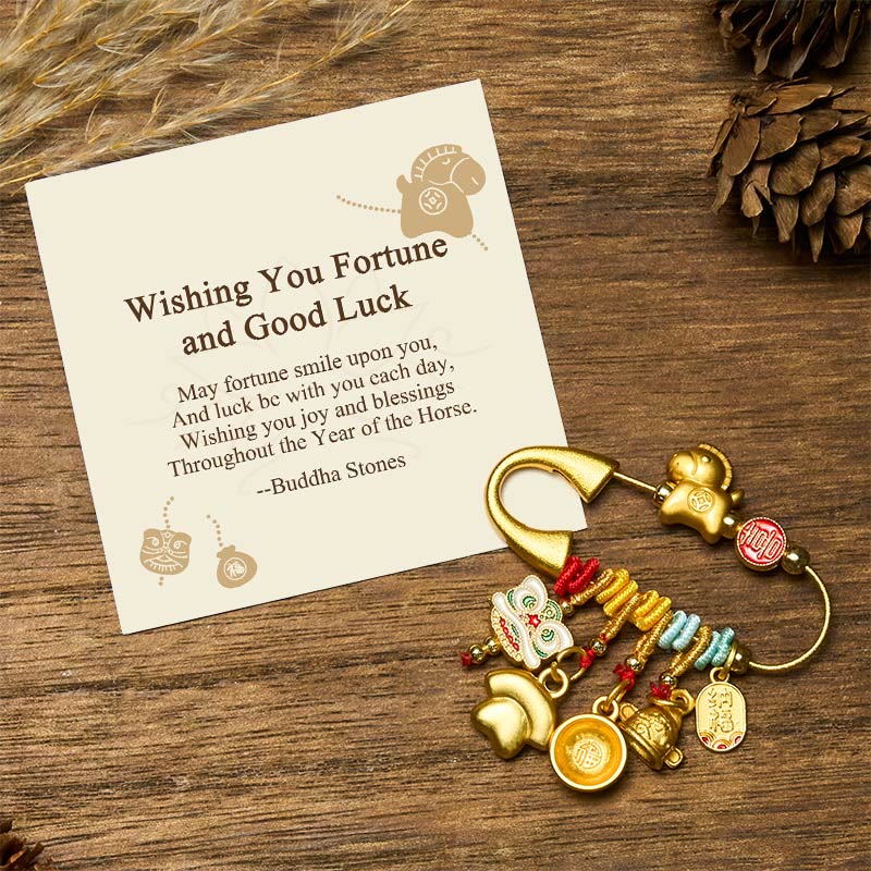 Nimara Ritual "Wishing You Fortune and Good Luck" Year of the Horse Brooch Includes Gift Message Card