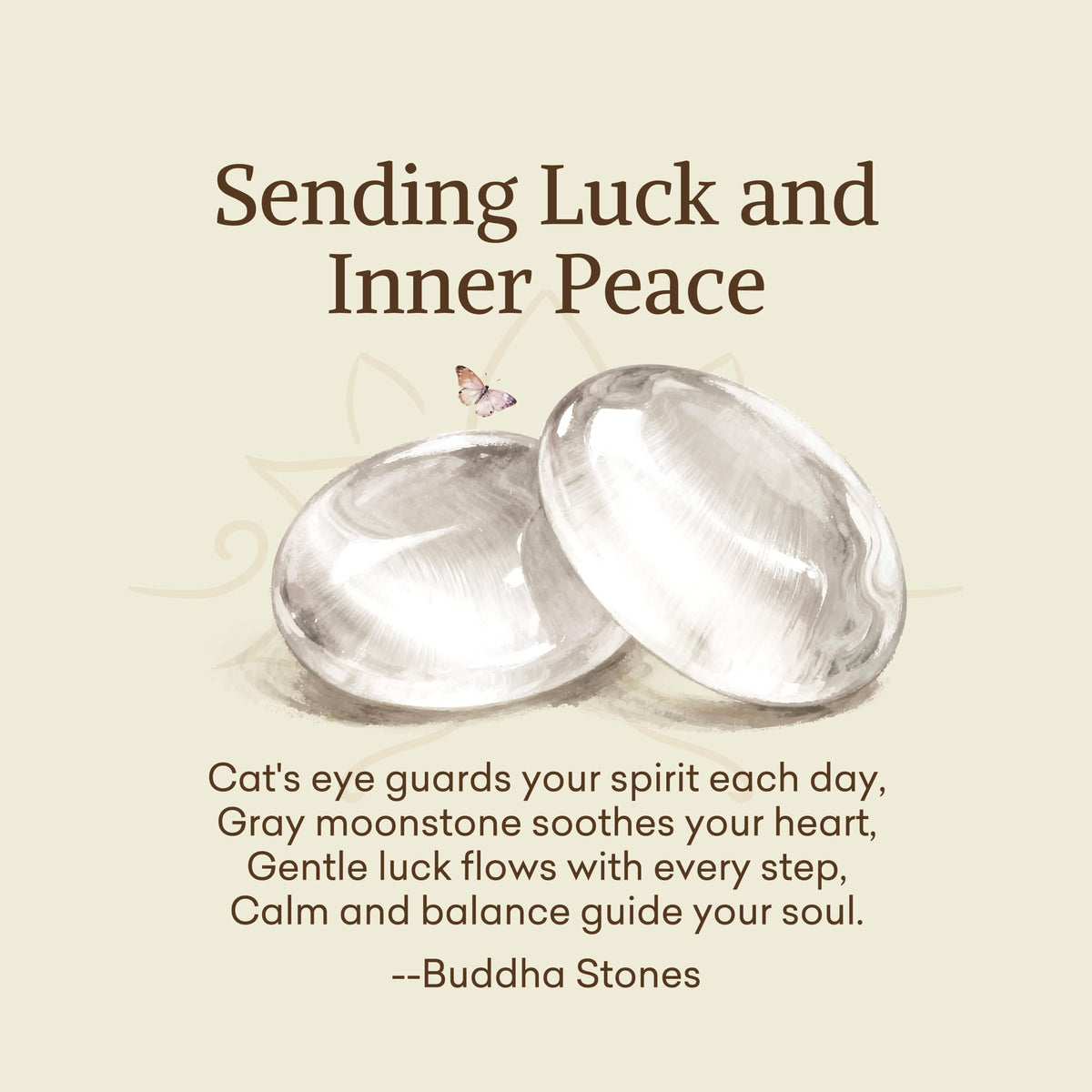 Nimara Ritual "Sending Luck and Inner Peace" Cat's Eye Butterfly Bracelet Includes Gift Message Card