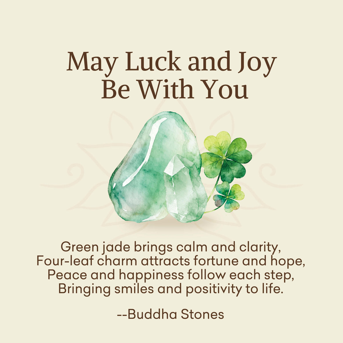 Nimara Ritual "May Luck and Joy Be With You" Jade Necklace Includes Gift Message Card