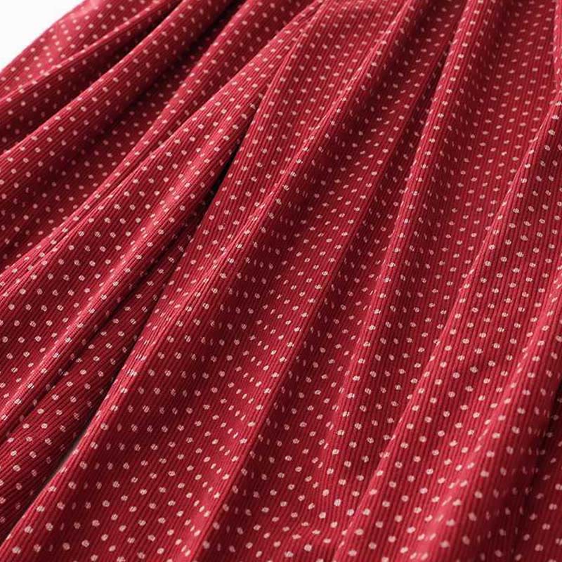 Nimara Ritual Fall Dots Pattern High Waist Design Women's Wide Leg Pants With Pockets