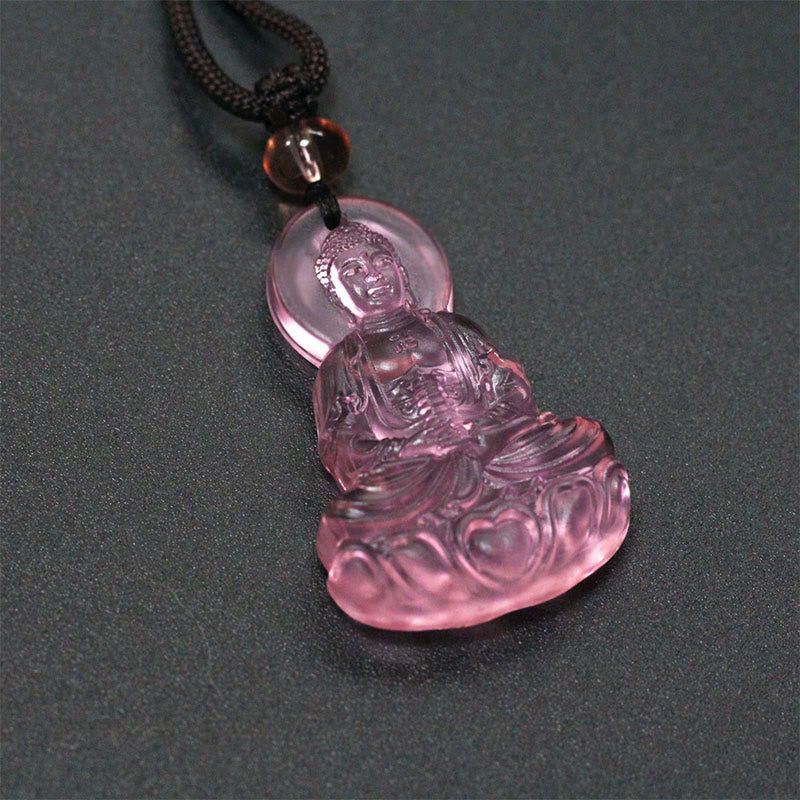 Nimara Ritual Liuli Crystal Medicine Buddha Serenity Necklace Pendant