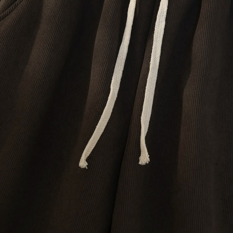 Nimara Ritual Women's Patchwork Cotton Corduroy Fleece-Lined Wide Leg Pants With Pockets