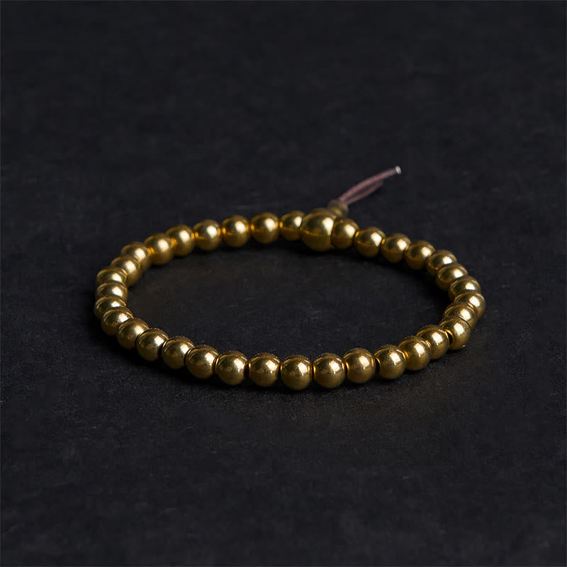 Nimara Ritual Tibetan Retro Pure Copper Brass Bead Wealth Bracelet