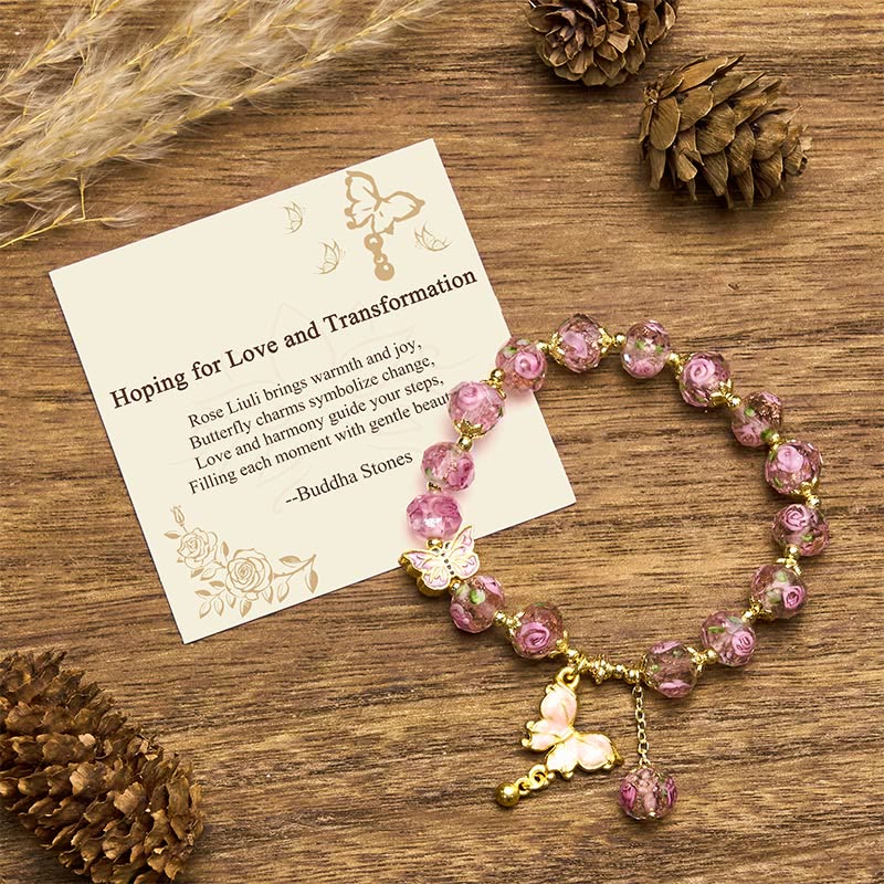 Nimara Ritual "Hoping for Love and Transformation" Butterfly Bracelet Includes Gift Message Card