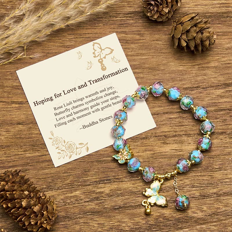Nimara Ritual "Hoping for Love and Transformation" Butterfly Bracelet Includes Gift Message Card