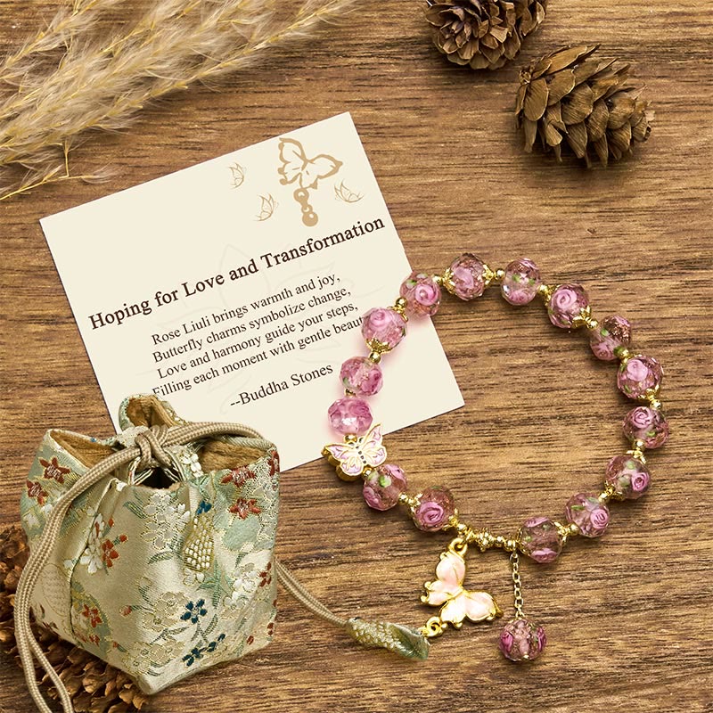 Nimara Ritual "Hoping for Love and Transformation" Butterfly Bracelet Includes Gift Message Card