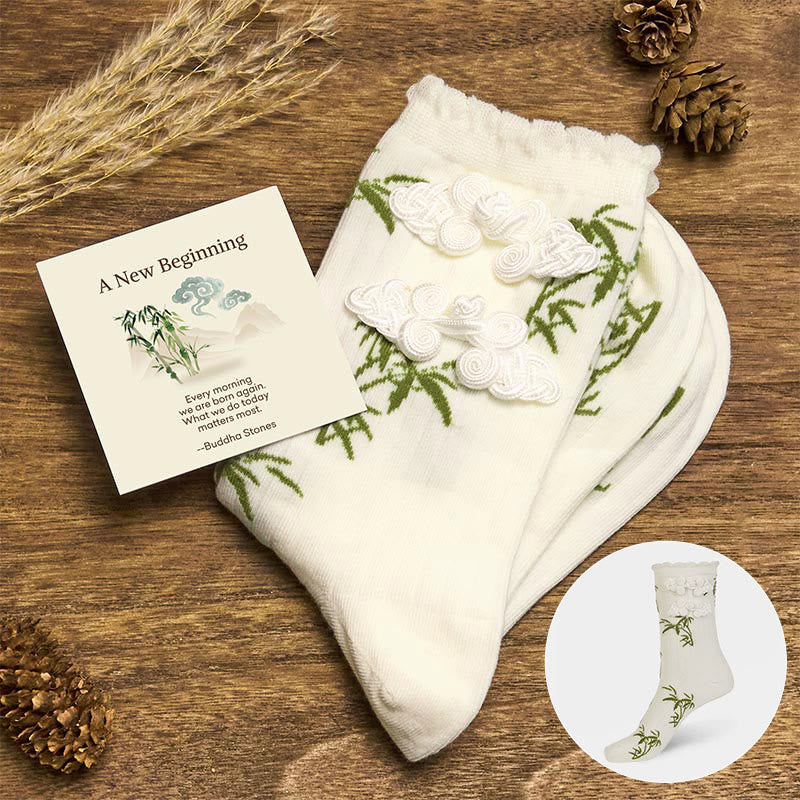 Nimara Ritual "A New Beginning" Bamboo Micro Crew Women's Socks Includes Gift Message Card