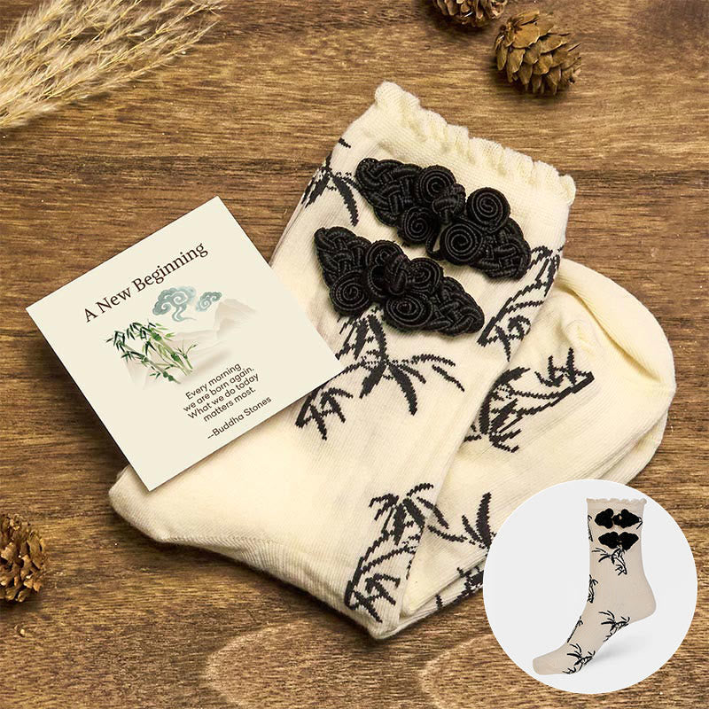 Nimara Ritual "A New Beginning" Bamboo Micro Crew Women's Socks Includes Gift Message Card