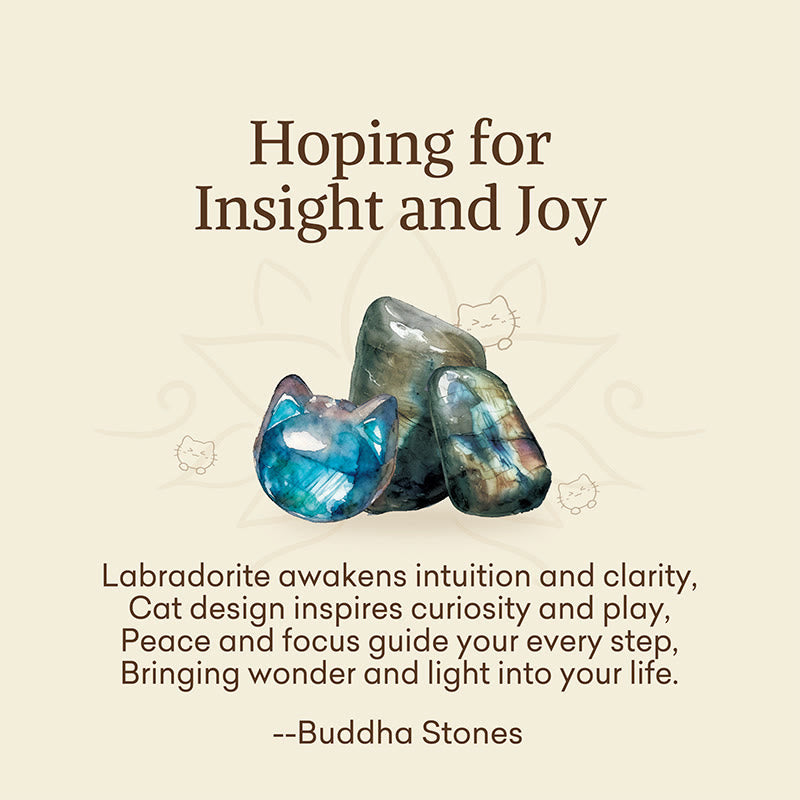 Nimara Ritual "Hoping for Insight and Joy" Cat Labradorite Necklace Includes Gift Message Card