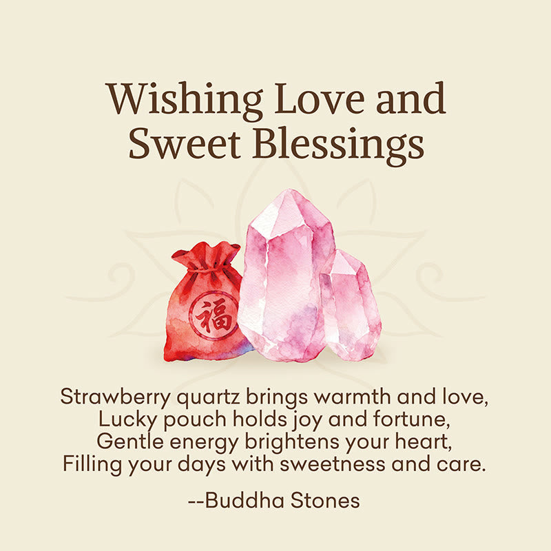 Nimara Ritual "Wishing Love and Sweet Blessings"Strawberry Quartz Bracelet Includes Gift Message Card