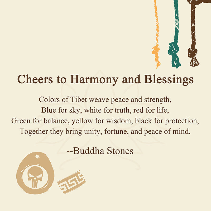 Nimara Ritual "Cheers to Harmony and Blessings" Tibetan Rope Bracelet Includes Gift Message Card