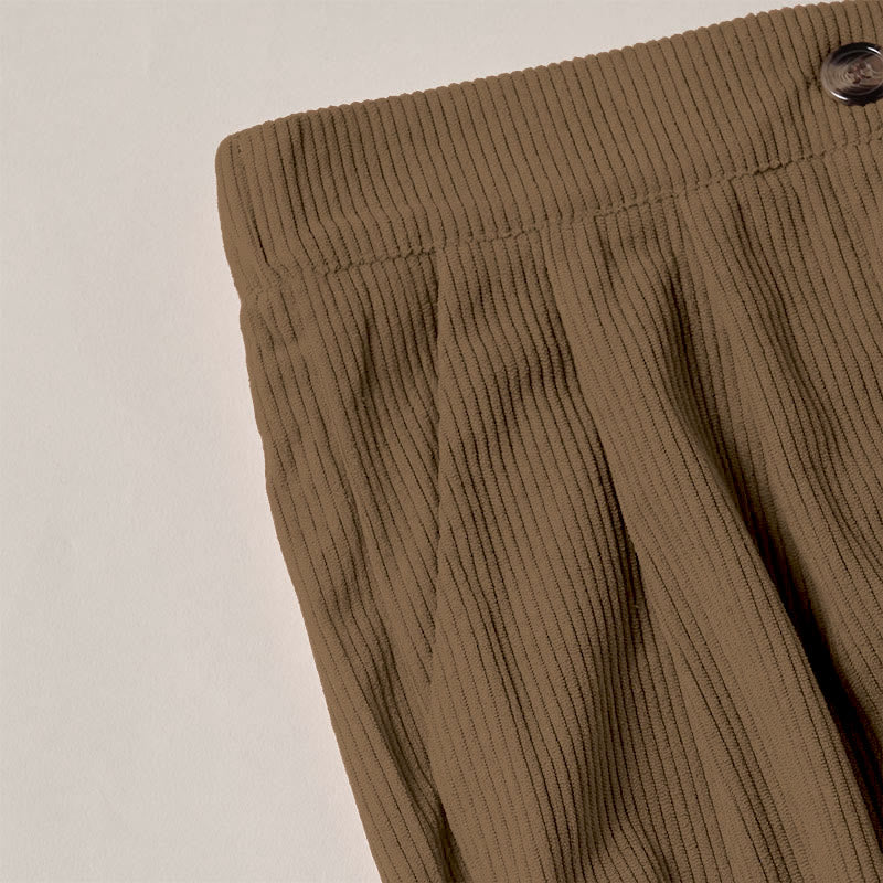 Nimara Ritual Casual Corduroy Straight-leg Women's Pants With Pockets