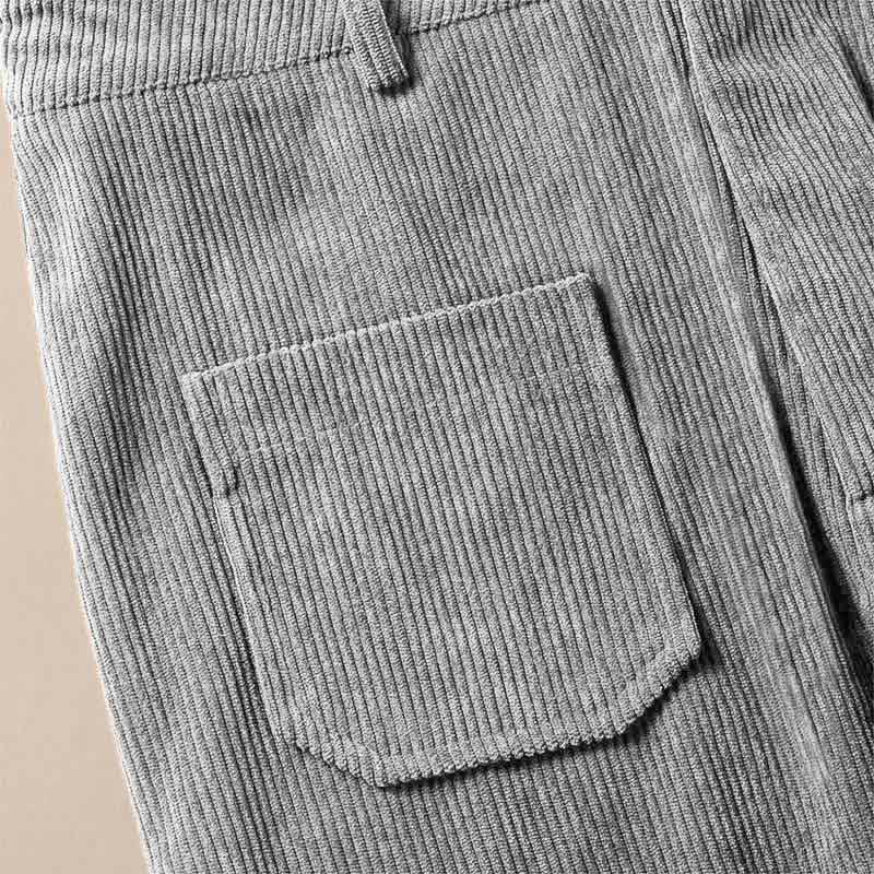 Nimara Ritual Plain Corduroy Polyester Women's Buttons Wide Leg Pants With Pockets