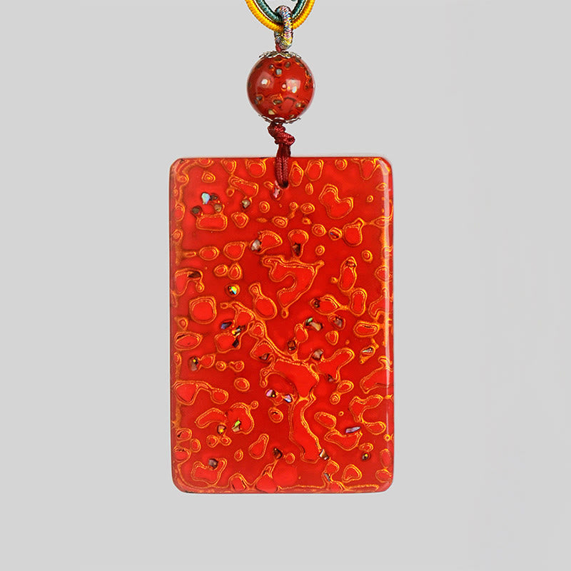 Nimara Ritual Handcrafted Lacquer Craft Sandalwood Protection Pendant Necklace
