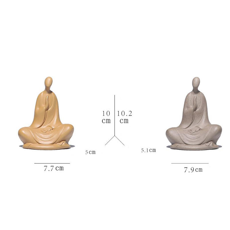 Nimara Ritual Formless Buddha Prayering Ceramic Statue Zen Home Decoration 5*2.5*5.3cm