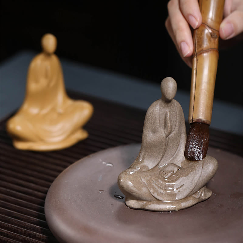 Nimara Ritual Formless Buddha Prayering Ceramic Statue Zen Home Decoration 5*2.5*5.3cm