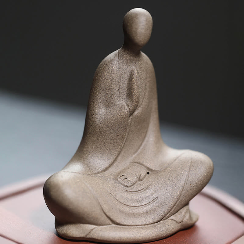 Nimara Ritual Formless Buddha Prayering Ceramic Statue Zen Home Decoration 5*2.5*5.3cm