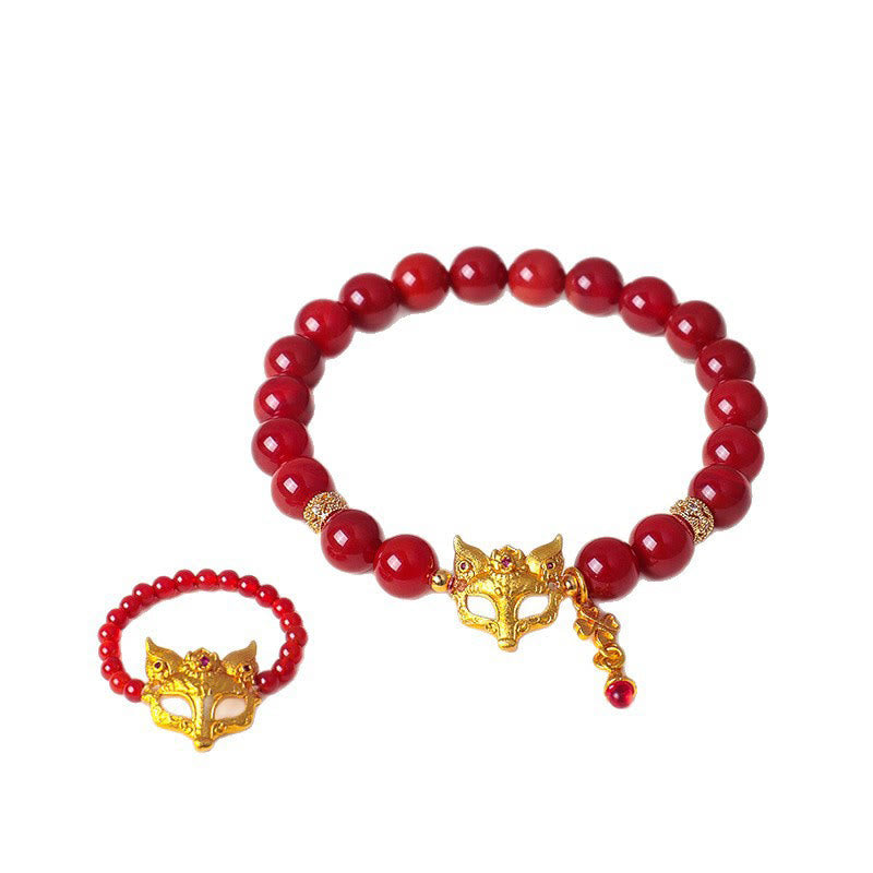 Nimara Ritual Nine Tailed Fox South Red Agate Success Bracelet